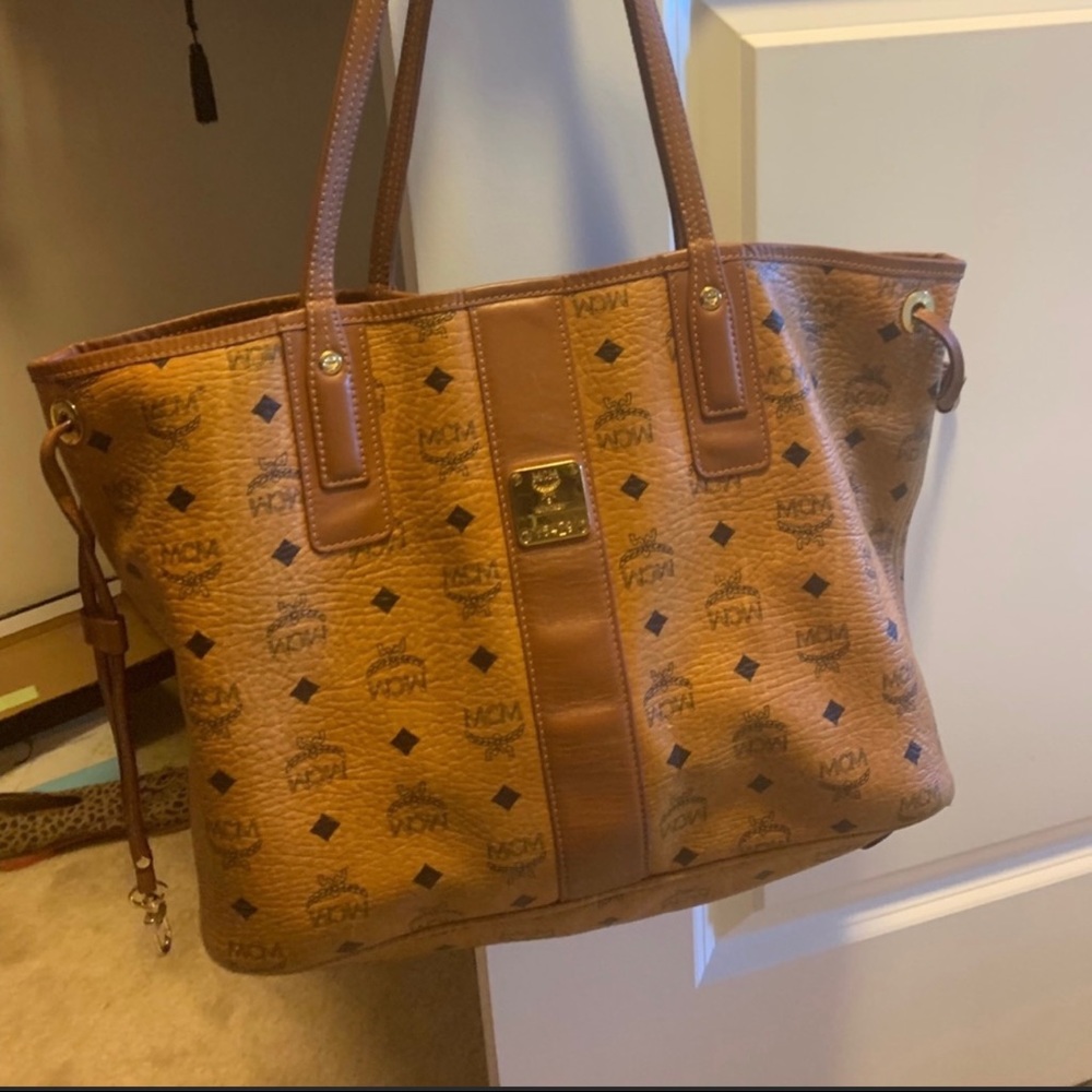CYBER SALE Tan MCM bag